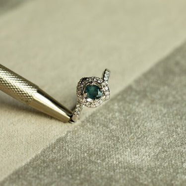 0.62ct Natural Alexandrite 18k White Gold Ring